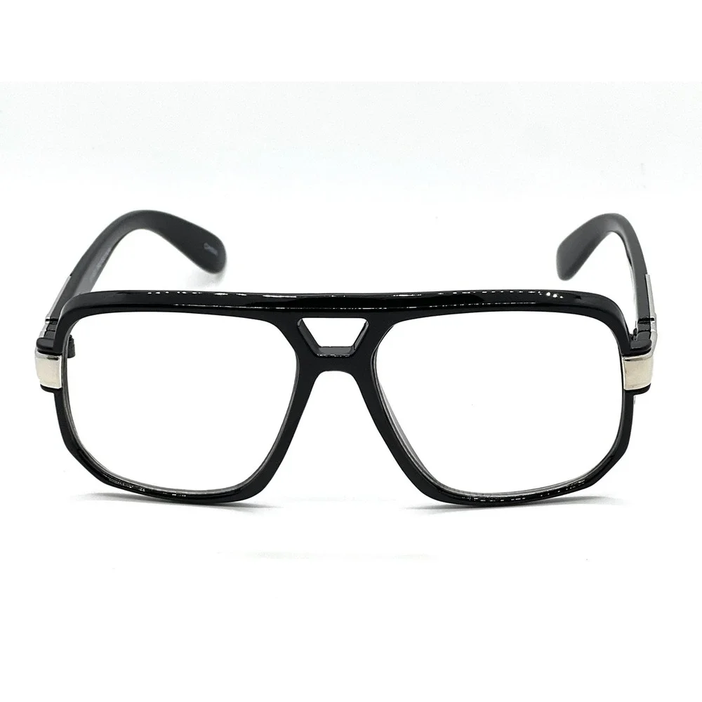 Womens Fashion Eyewear Glasses Black Flat Top Clear Lens UV400 Retro Frames 2026